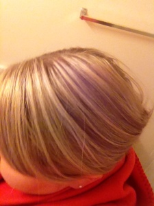 purple hair chalk